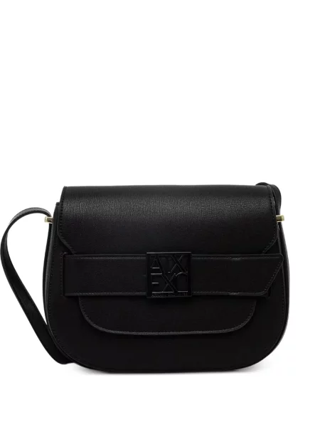 Kézitáska Armani Exchange autogrammal fekete