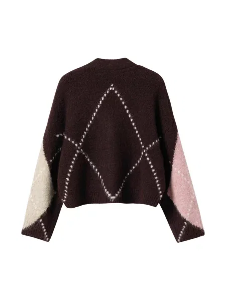 Noella Kardigán N-Laiana Knit Cardigan bordó