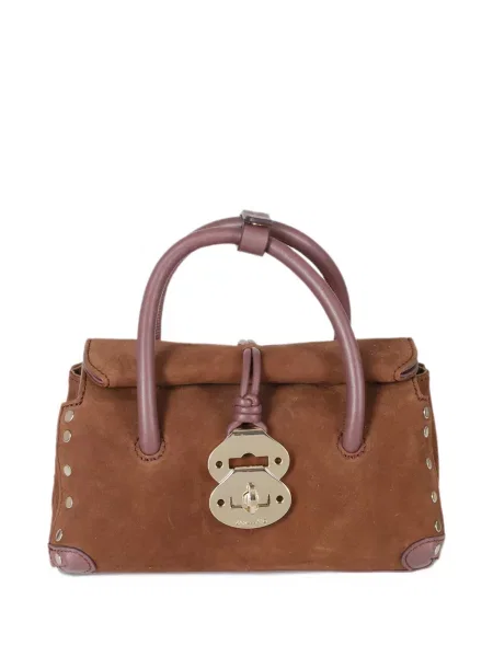 Kožená shopper kabelka Zanellato hnědá