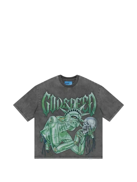Scurt tricou Godspeed gri