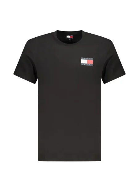 Tricou Tommy Hilfiger cu autograf negru