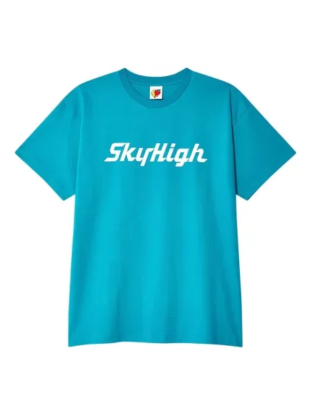 Raštuotas marškinėliai Sky High Farm mėlyna
