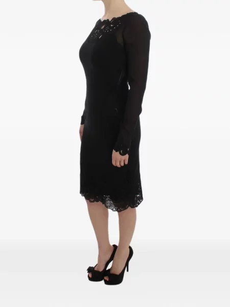 Rochie midi Dolce & Gabbana de mătase negru