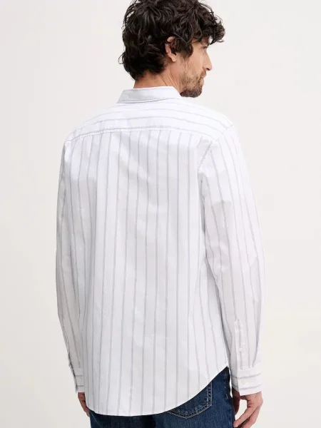 Košile Calvin Klein Jeans regular s límečkem button-down bílá