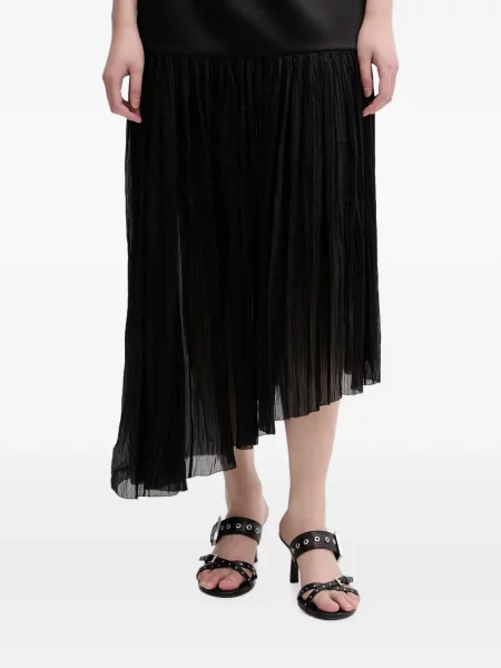 Fustă midi Miss Sixty asimetrică negru