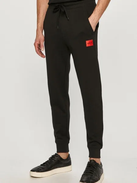 HUGO pantaloni de trening din barbati neted negru