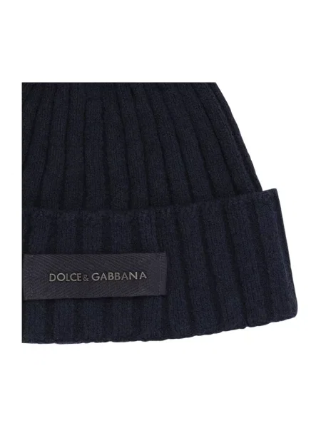 Czapka Dolce And Gabbana wełniana niebieska