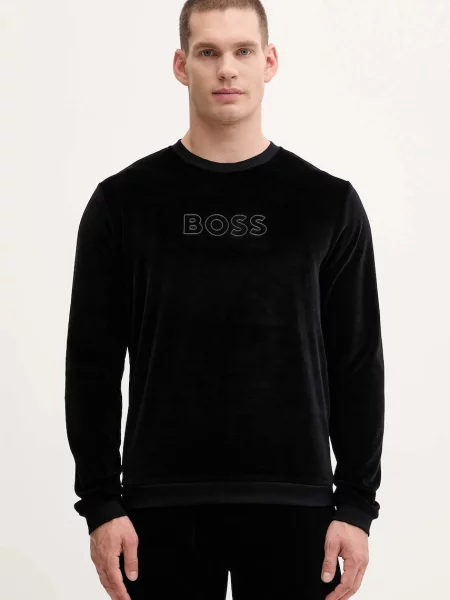 BOSS BLACK Hanorac Velour negru