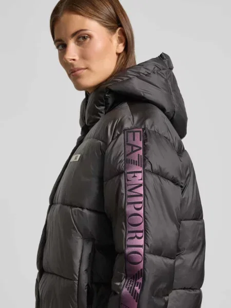 Kurtka pikowana z naszywką z logo Ea7 Emporio Armani