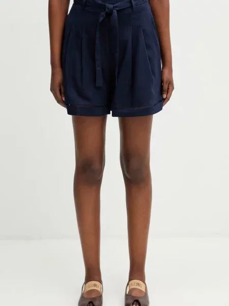 Lacoste pantaloni scurți cu lyocell feminini