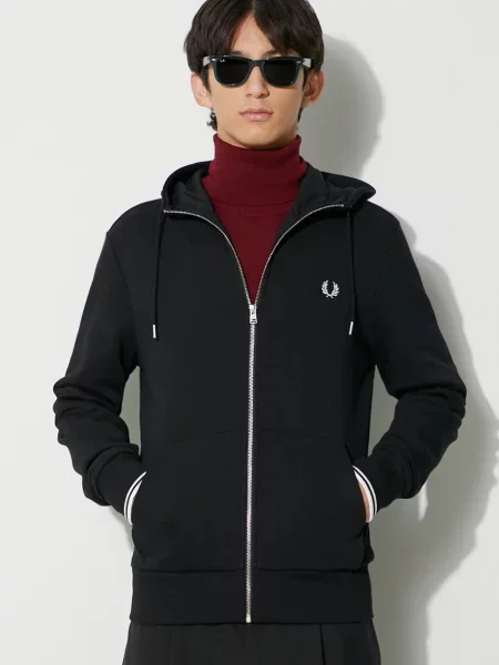 Кофта Fred Perry з капюшоном однотонна чорний