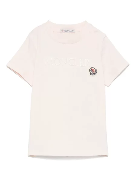Koszulka dziecięca Moncler Enfant różowa
