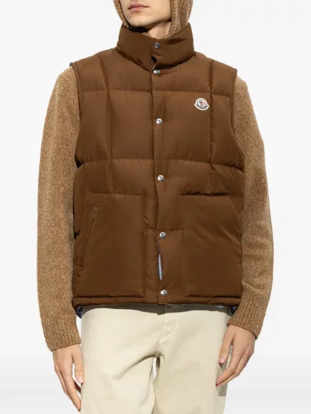Matlasat vestă Moncler maro