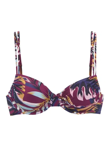 LASCANA Bikini zgornji del mešane barve bordo
