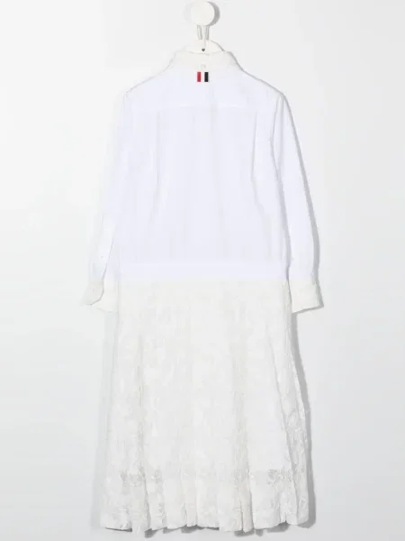Sukienka koszulowa dziecięca Thom Browne biała
