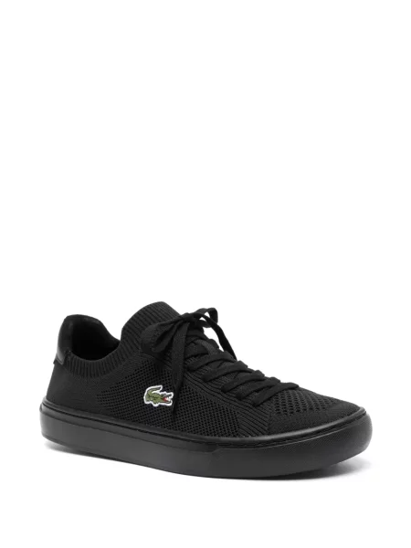 Sneakerși Lacoste din piele negru