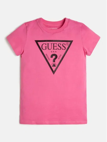 Guess T-shirt Ružičasta crna