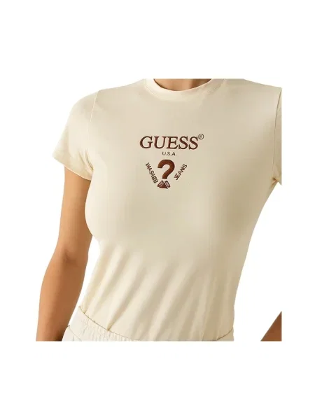 Guess tričko dámske s elastanom COLETTE béžová