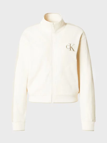 Махрова спортивна кофта Calvin Klein Jeans для бігу біла