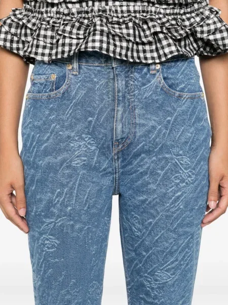 Blugi Ganni cu 5 buzunare albastru