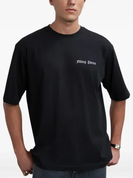 Tricou Filling Pieces cu model floral cu imagine negru