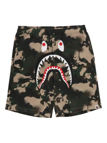 Pantaloni scurți A Bathing Ape® cu imagine cu model camuflaj verde