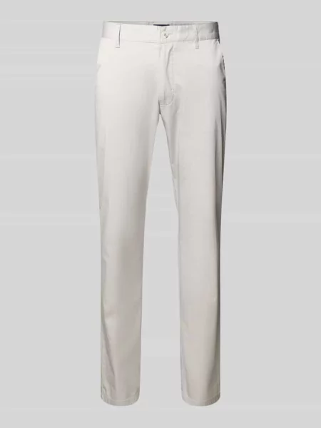 Chinosy o kroju regular fit z wpuszczanymi Christian Berg Men