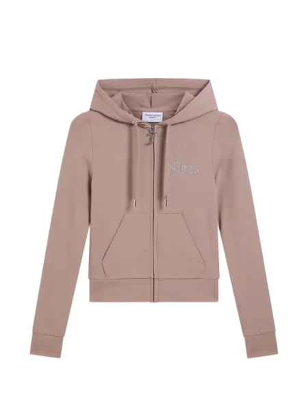 Hanorac cu glugă Juicy Couture cu autograf maro