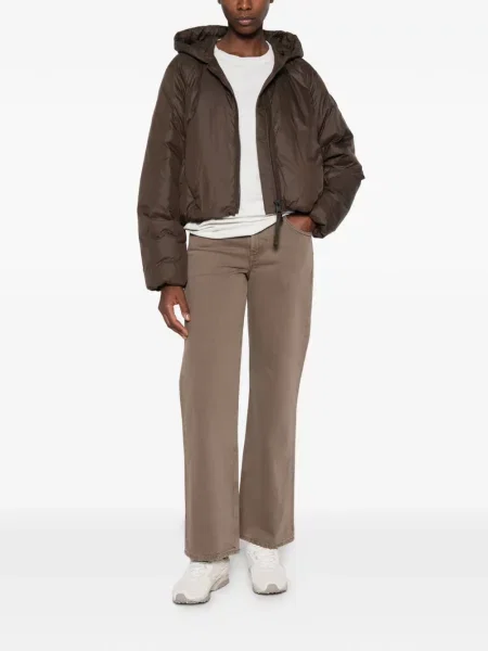 Geacă cu puf Canada Goose cu glugă maro