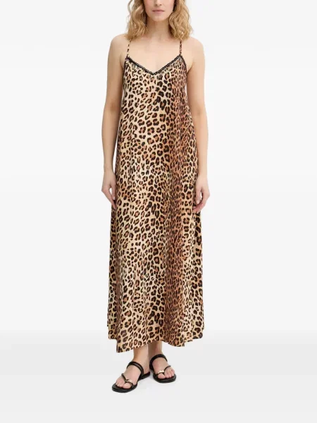 Rochie maxi Lola_casademunt cu imagine cu model leopard