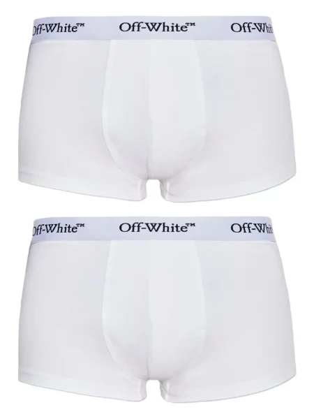 Boxeri Off-white cu autograf alb