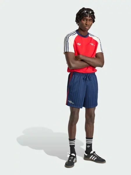 Переработанный спортивные шорты Adidas синие