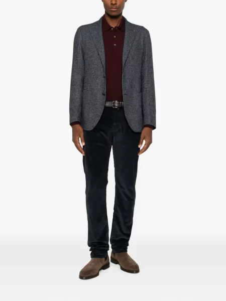 Pantaloni Jacob Cohën de catifea cord albastru