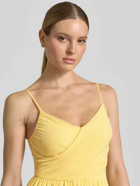 Sukienka wieczorowa z drapowaniami model Cathleen' Guido Maria Kretschmer Woman żółta