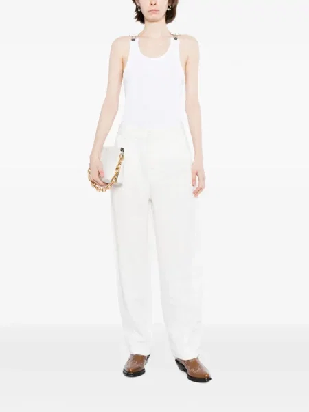 Pantaloni Less alb
