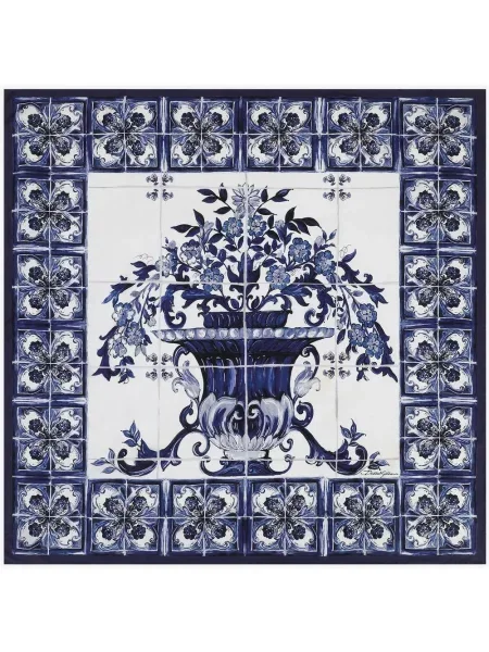 Twill sál Dolce & Gabbana nyomtatás kék