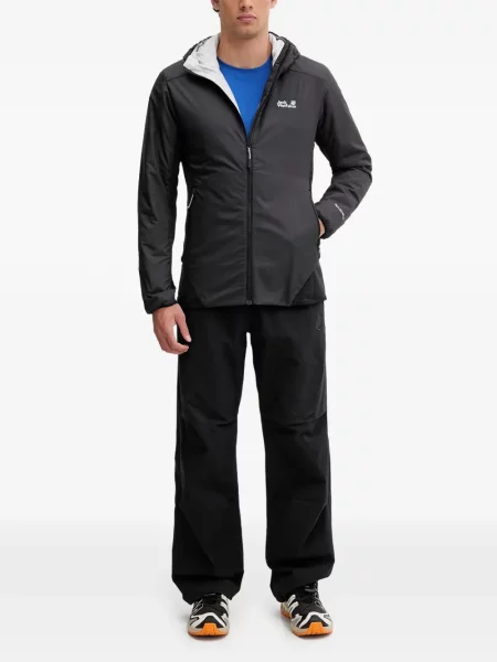 Geacă Jack Wolfskin cu glugă negru