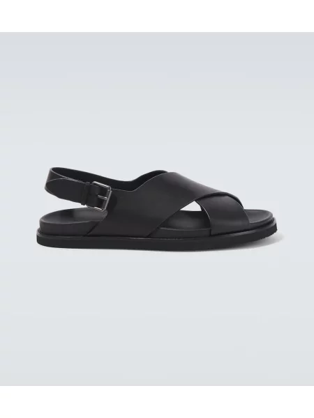 Sandale Polo Ralph Lauren din piele slingback negru