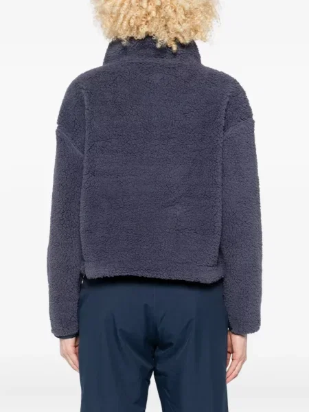 Geacă Rossignol din fleece de jumătate de fermoar albastru