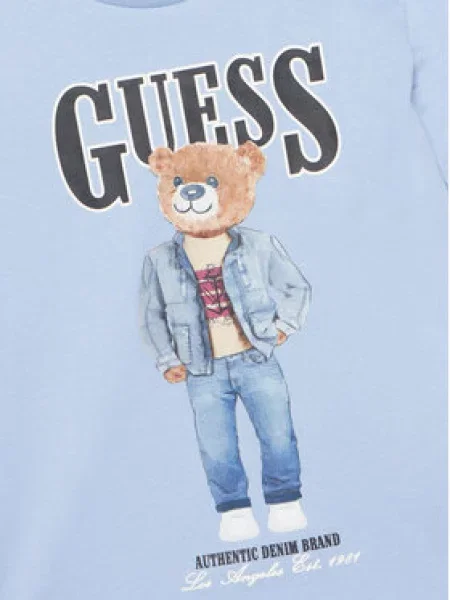Guess Majica Svetlo modra
