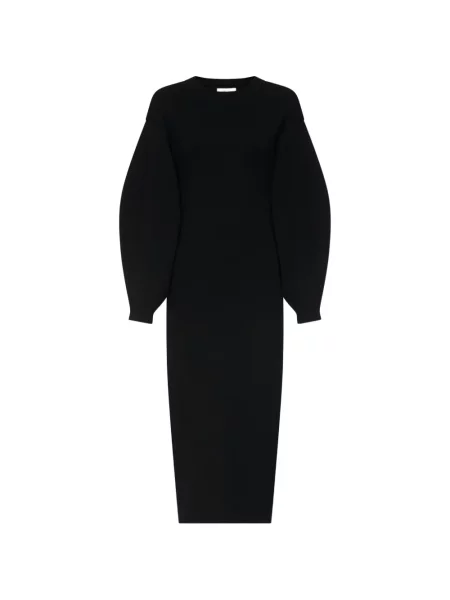 Lung rochie Loulou De Saison tricotate negru