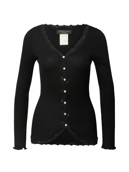 Rosemunde Pletena jopa Silk' črna