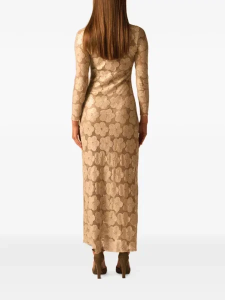 Lung rochie maxi Jbq cu model floral din dantelă