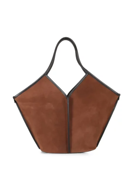 Geantă shopper Hereu din piele de căprioară maro