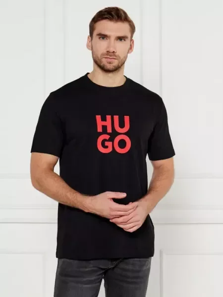 HUGO Póló Daltorip fekete