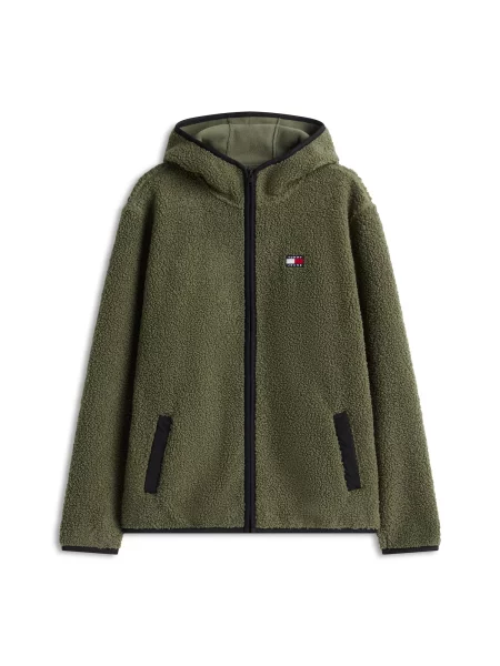 Tommy Jeans Jachetă fleece oliv