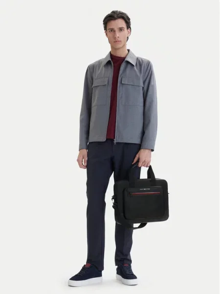 Tommy Hilfiger Torba za prenosnik Th Foundation Computer Bag črna