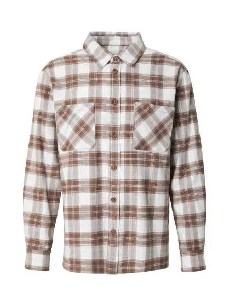 DAN FOX APPAREL Košile Mattes / offwhite hnědá