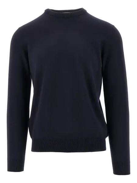 Pulover The Pull cu decolteu rotund albastru
