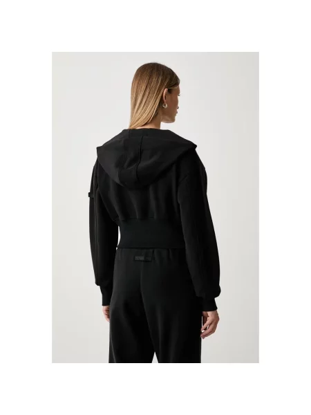 Bluza z kapturem Patrizia Pepe z kapturem czarna